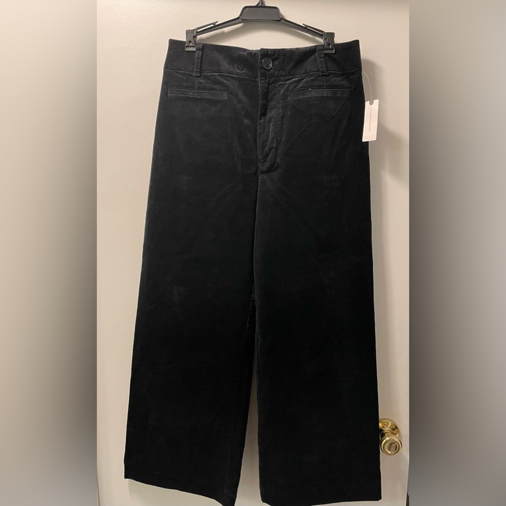 Maeve Colette Black Corduroy Wide Leg Pants